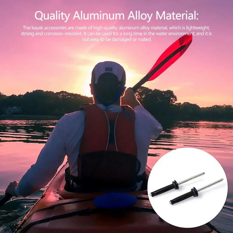 Marine Pop Rivets 2.3 Inch Long Mounting Rivet Heavy Duty Tri-Grip Tool Accessories Fixing Equipment Aluminum Alloy Kayak Canoe