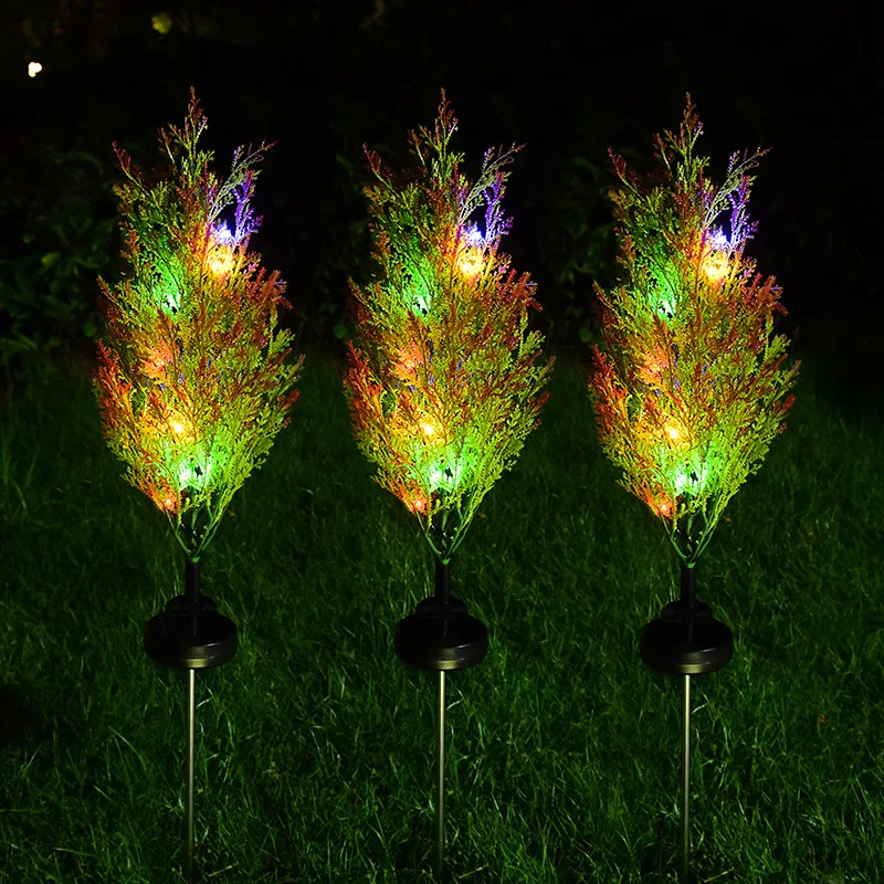 Solar Tree Lights Garden Outdoor Waterproof Yard Christmas Decor Pine Lights for Patio Lawn Pathway