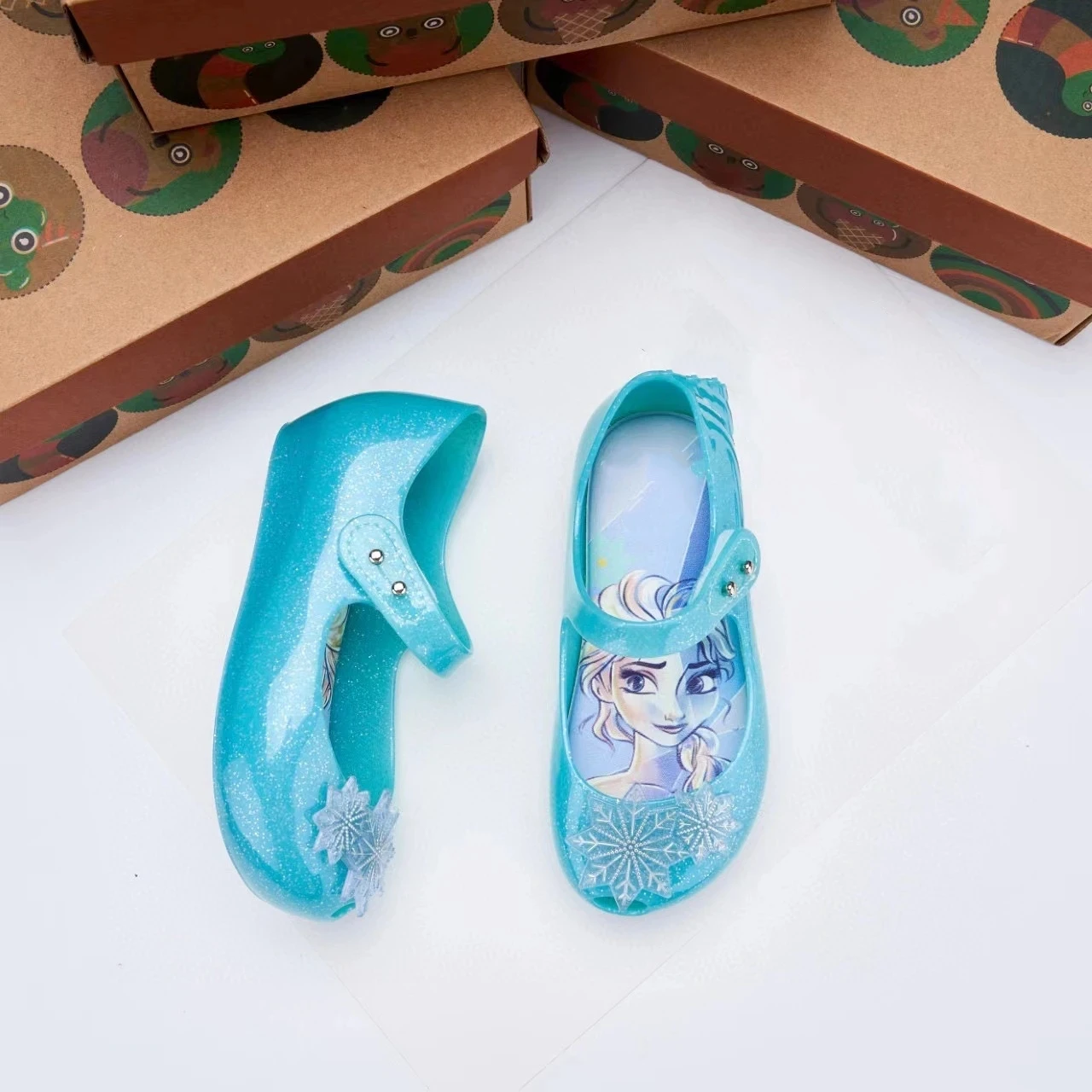 Mini Melissa 2024 Spring Summer New Children Girls Beach Shoes Fashion Cartoon Cute Princess Shoes Toddler Casual Baby Girl Shoe 6