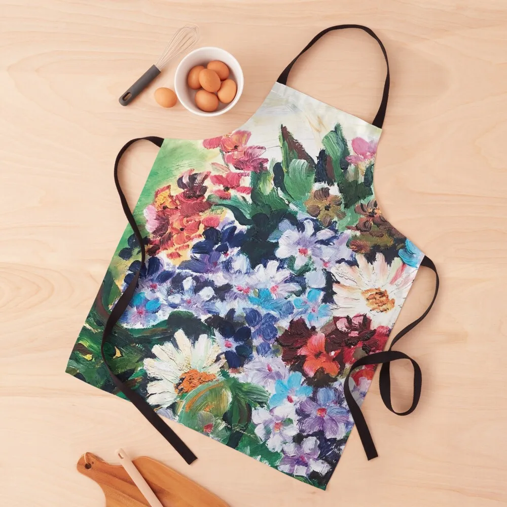 Flowers from my youth Apron christmas kitchen cloths Household Items Kitchen Apron