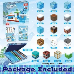 Enchanting Ice and Snow Magnetic Building Blocks - Creative Educational Toys (100pcs)