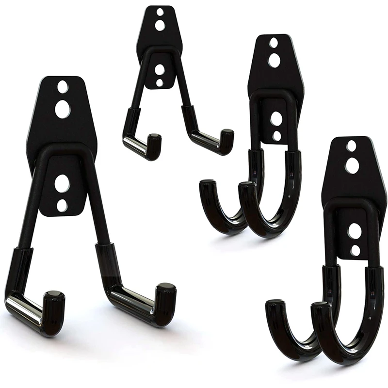 

Универсальные Крючки-органайзеры для гаража, сверхмощные гаражные крючки, для электроинструментов, велосипедов, шлангов и предметов россыпью (4 шт. в упаковке, черные)