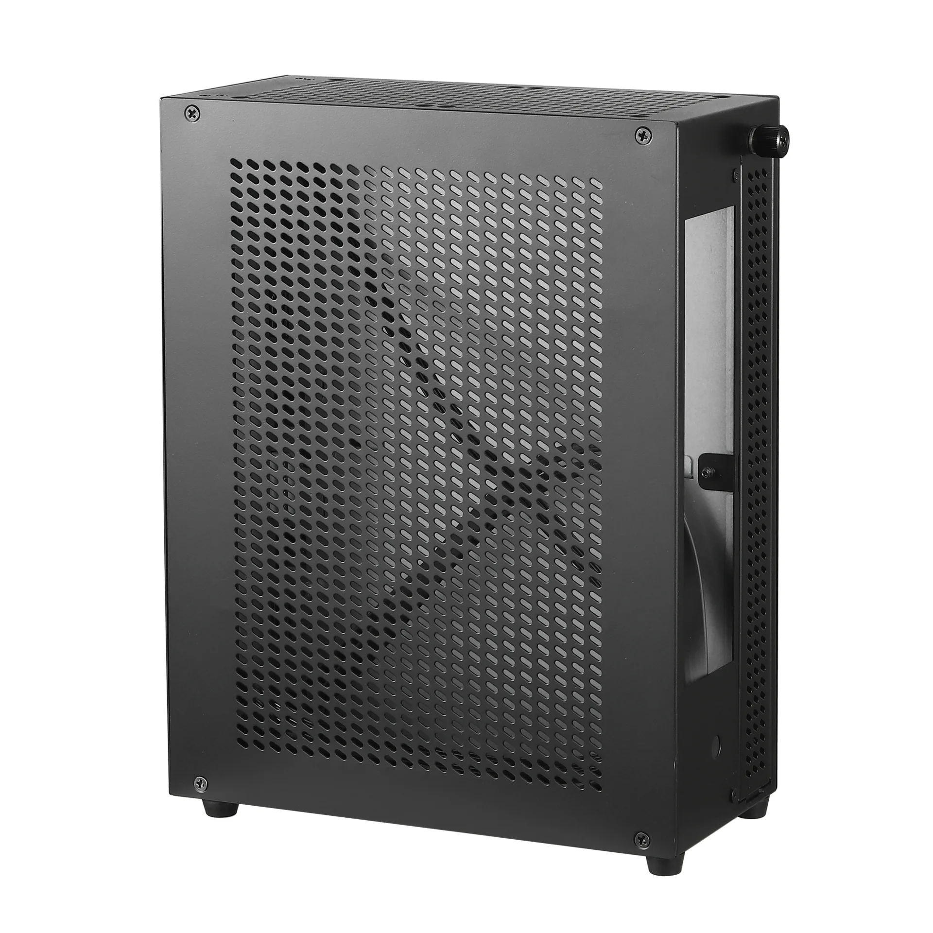 Desktop Chassis ITX Computer Case Mini NAS Computer Case Dual 3.5-Inch Hard Drive Front USB3.0 TYPEC Interface