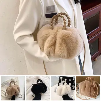 Cute Pumpkin Bag 2025 Autumn And Winter New Fashion Cloud Crossbody Bag Niche Design Sweet Girl Handbag 1
