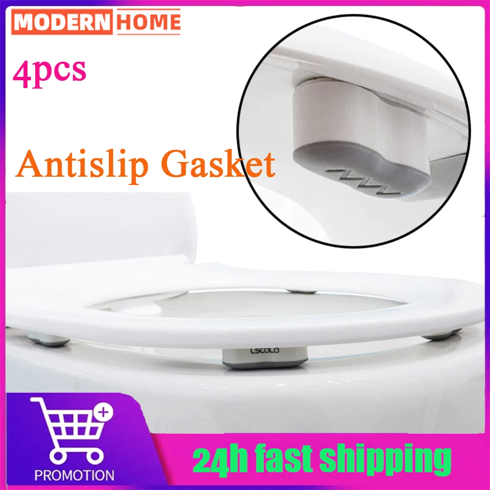 

4pcsToilet Lid Plastic Antislip Gasket Toilet Seat Cushion Rubber Pad Cover Bumper Shock Bathroom Fixtures Bumper Shock Absorber