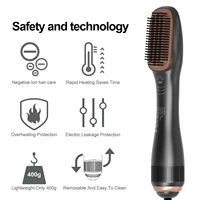 3 In 1 Hot Air Comb Styling Comb for Straight Curly Electric Hot Air Brush Women Anion Heating Comb Hair Straightening Brush 1