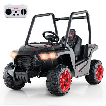DORTALA Electric UTV 24V Battery Kids Ride-on Car Toy Vehicle-Black