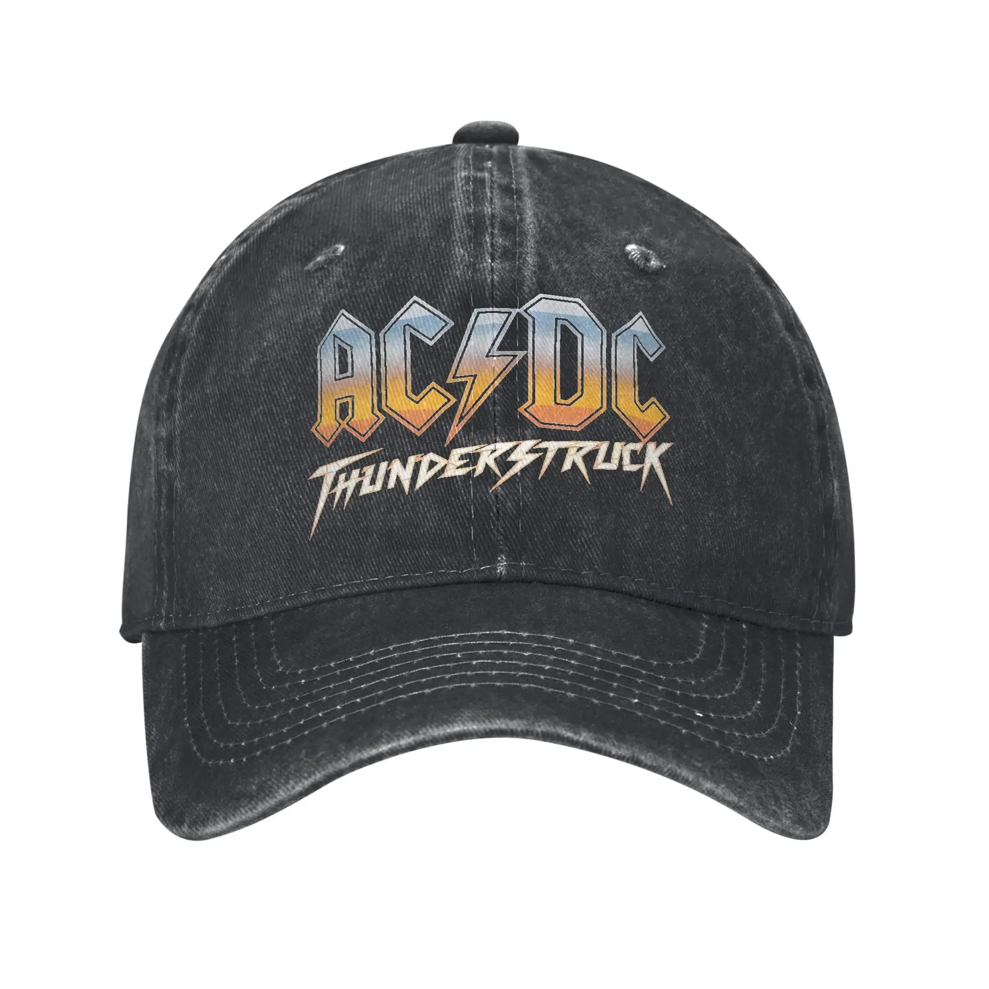 THUNDERSTRUCK AC-DC Berretti da baseball Moda Distressed Lavato