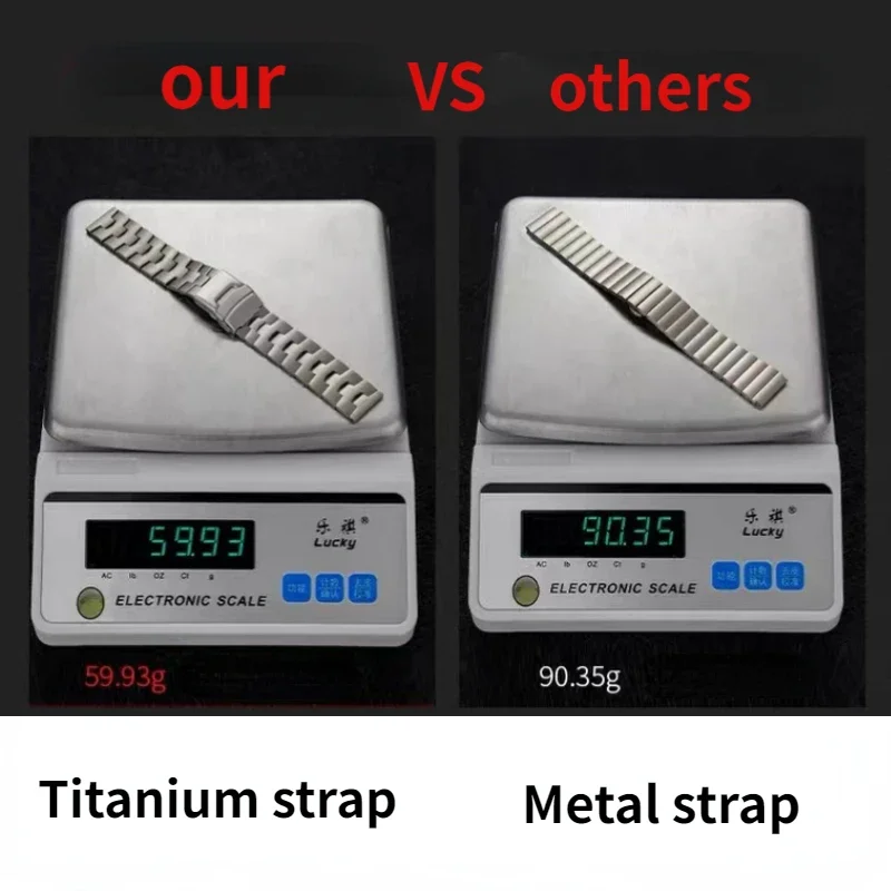 22mm Titanium Strap for Samsung Galaxy Watch 3 Gear S3/Huawei Watch 3/4/GT4 Lightweight Bracelet for Amazfit GTR Belt Wristband