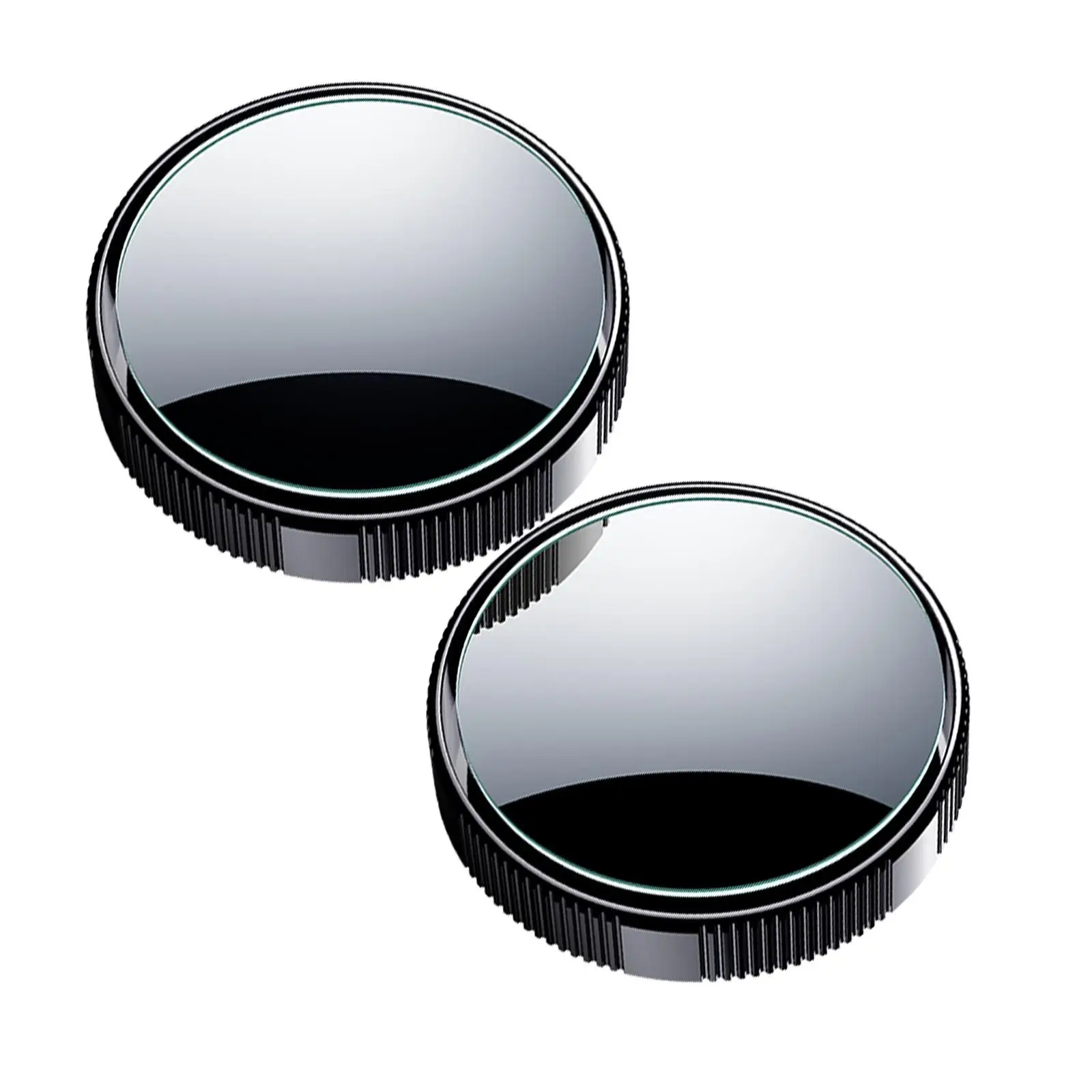 2x Round Blind Spot Mirrors 360° Wide Angle ABS Housing Adjustable Glass