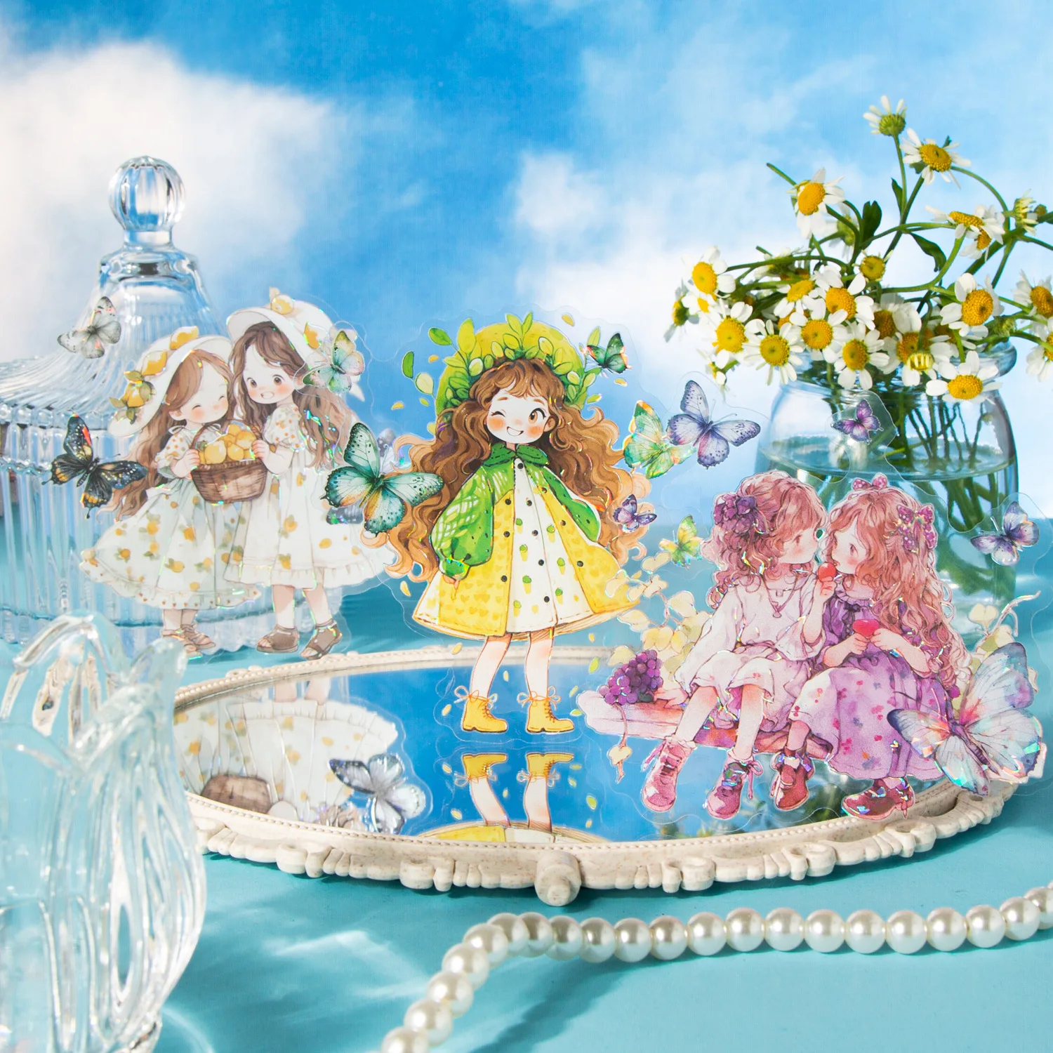 

20 комплектов/1 партия милые канцелярские наклейки Бабочка девушка нежелательная книга декоративный мобильный Скрапбукинг наклейки для скрапбукинга