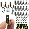 5/10/20PCS Small Antique Hooks Wall Hanger Curved Buckle Horn Lock Clasp Hook for Wooden Jewelry Box Hardware Home Coats Hat 1