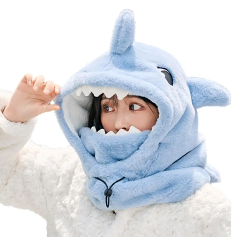 Shark Ski Helmet Cover Winter Warm Comfortable Soft Fleece Skiing Head Winter Outdoor Cycling Neck Warmer