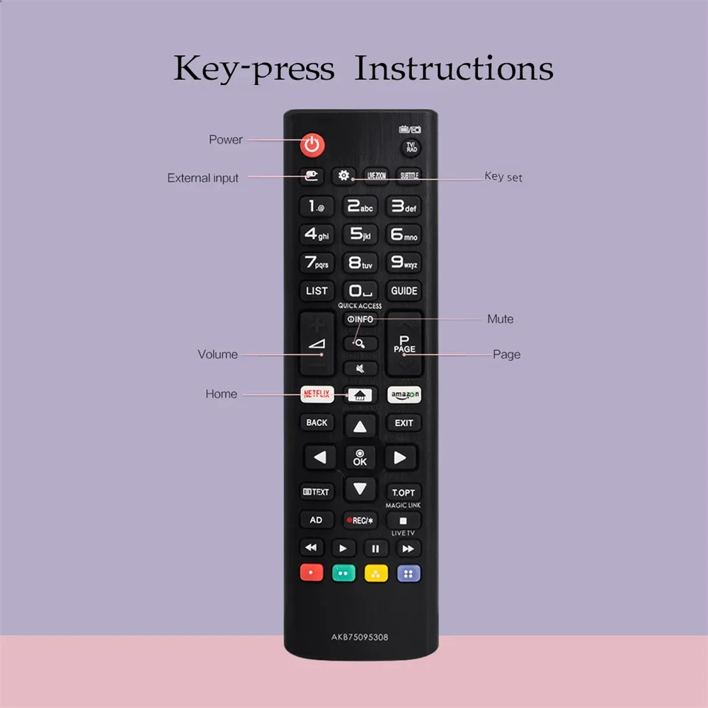 AKB75095308 Universal Remote Control for TV32LJ610V 43UJ634V 49UJ634V 55UJ634V 65UJ634V 43UJ6309 49UJ6309 60UJ6309 65UJ6309