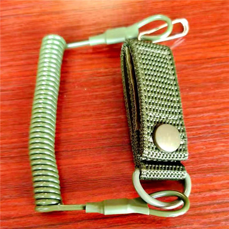 Elastic Lanyard Rope Tactical Anti-lost Military Spring Safety Strap Gun Rope For Key Ring Chain Flashlight Hunting Accessories - Image 4