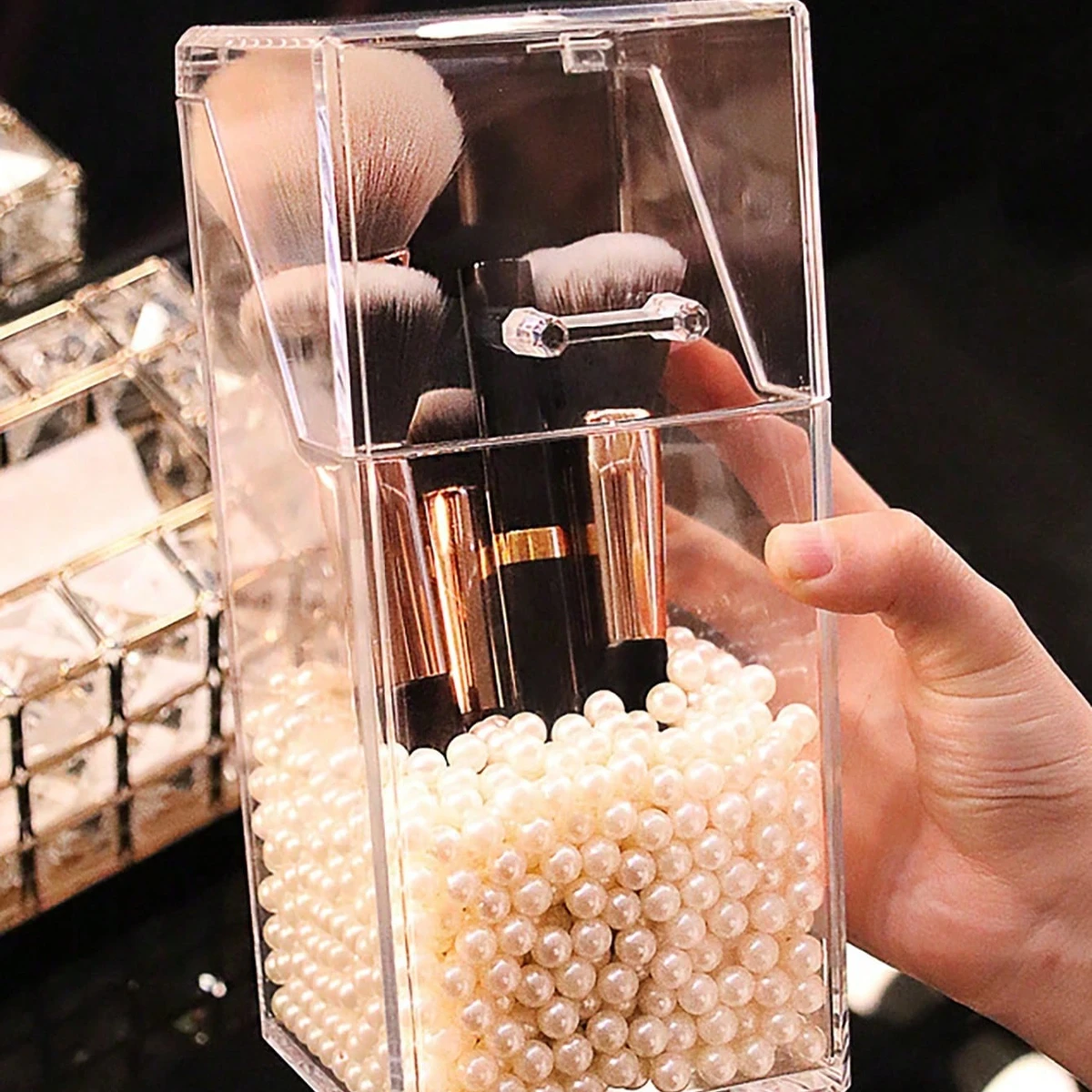 Makeup Organizer Transparent Storage Box