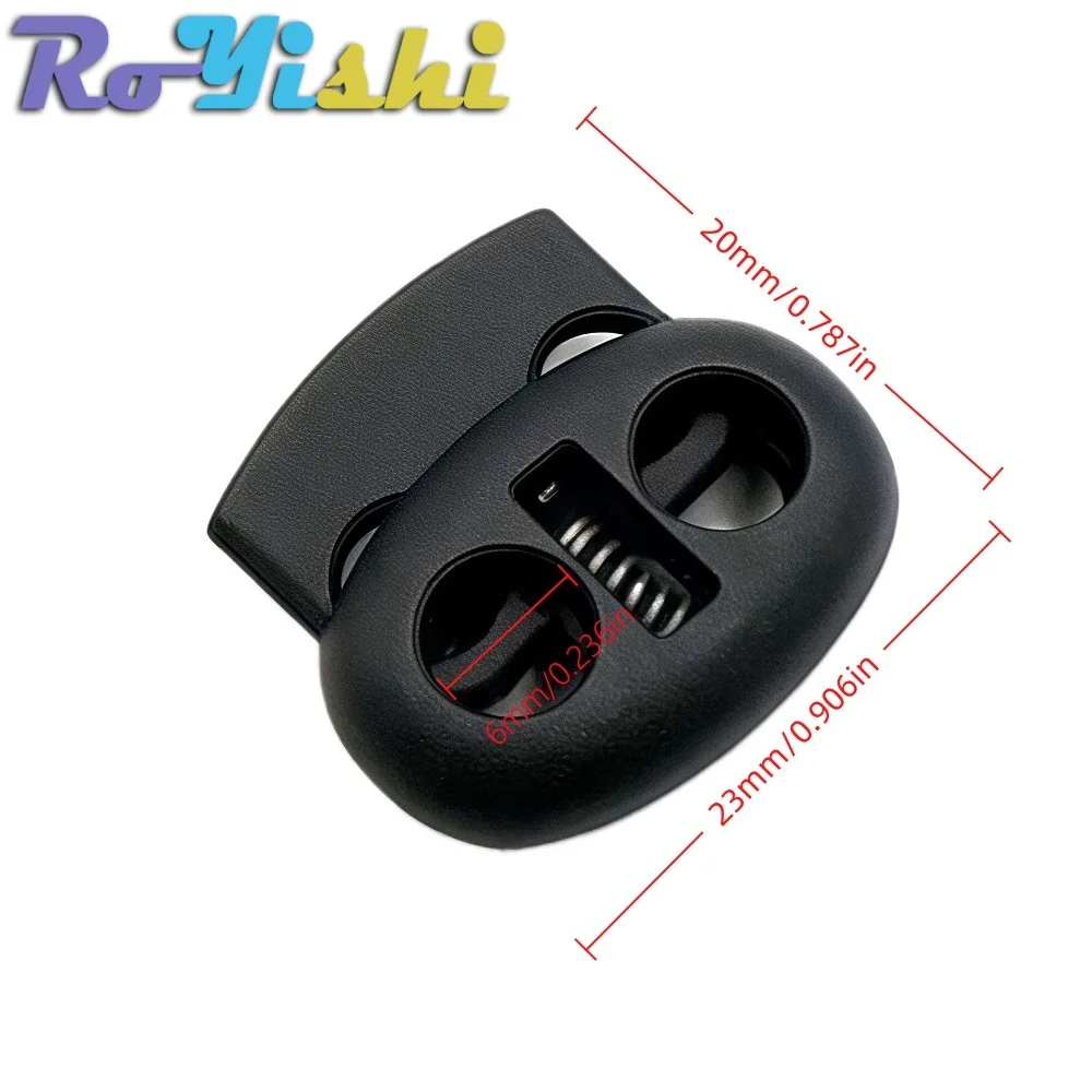Plastic Cord Lock Stopper Toggle Clip for Drawstring Elastic Lanyard Paracord Rope Garment Bag Accessories