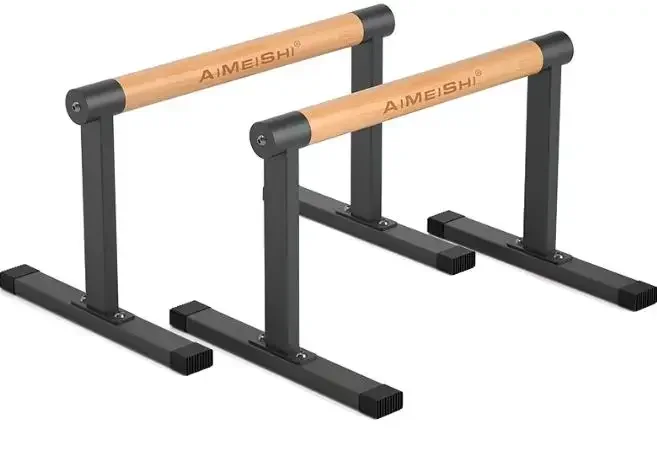 Push-up Bar Parallel Bar Anti-Slip Inverted Bar Aerobics Fitness Solid Wood Belt Solid Metal