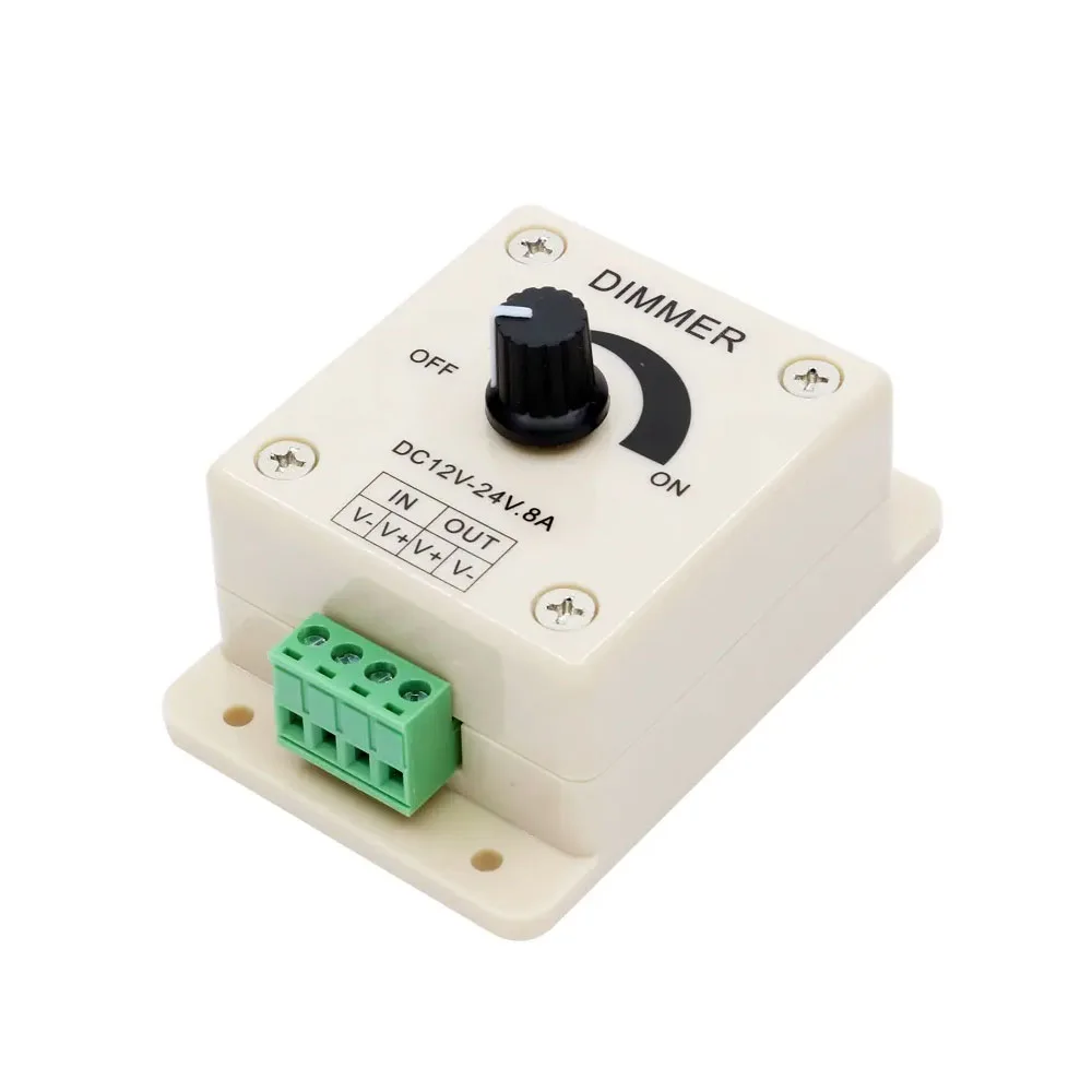 LED Dimmer Switch Smart Dimmer Switch LED Dimmer Controller Lamp Dimmer 8A Single Color Knob Dimmer 12V 24V LED Rotary Wall LED Dimmer Switch