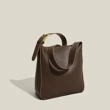 

Jenny&Dave England Style Office Lady Commuter Bag Fashion large capacity messenger Bucket Bag Tote Bag PU Leather Women's bag