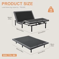 JHK Electric Queen Size Bed Ergonomic Adjustable Bed Frame with Wireless Remote Zero Gravity Bed with 2 USB Ports For Bed Room 3