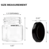 Mini Hexagon Glass Jars, Honey Jars Small Spice Jars with Black Lids  for Jam, Homemade Projects, Gifts, Wedding Party Favors 3