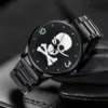 Men Fashion Skull Pattern Watch 2024 High Quality Stainless Steel Quartz Clock Analog Male Casual Military Wristwatch Relogio 5
