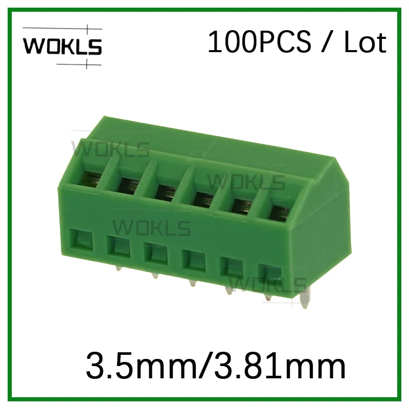 

100 шт./лот 6P 3,5 мм/3,81 мм шаг PCB Винтовые клеммные колодки XD350 XD381 DG381S 3,5 6P SMKDS 1/ 6-3,5 1751138