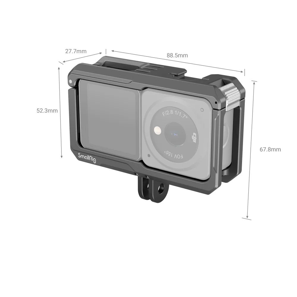 Lock Mount, microfone de luz LED, câmera esportiva, DJI Action 2