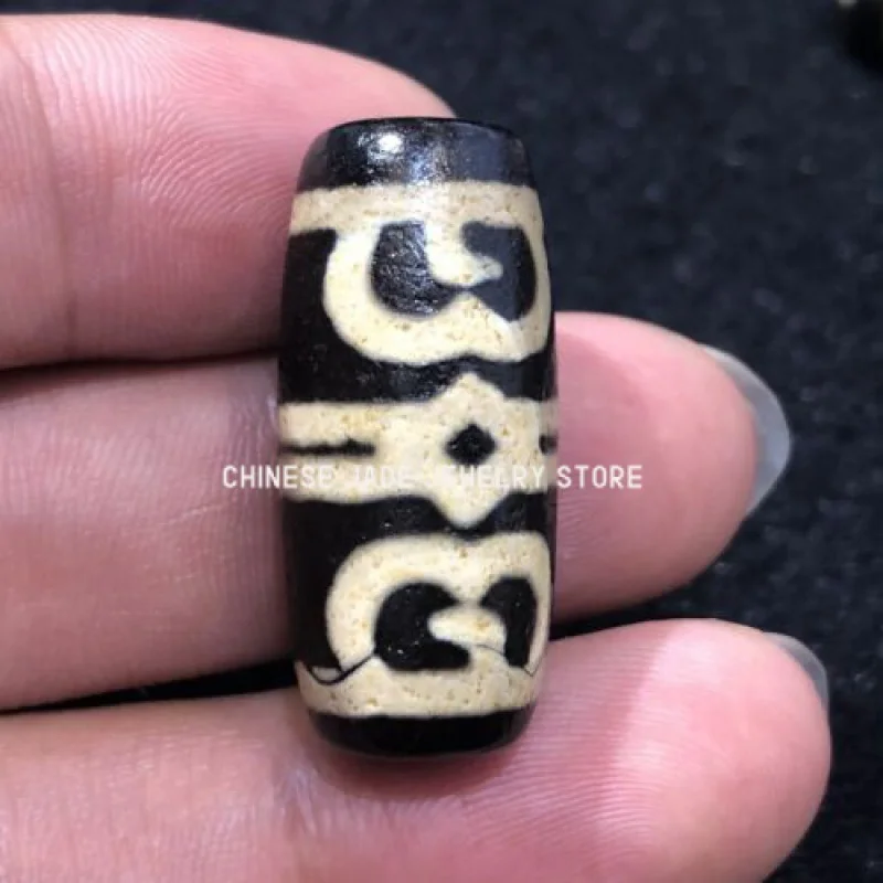 

Античный волшебный старый Тибетский Агат * Lianshifamao * Amulet бусины дзи P1