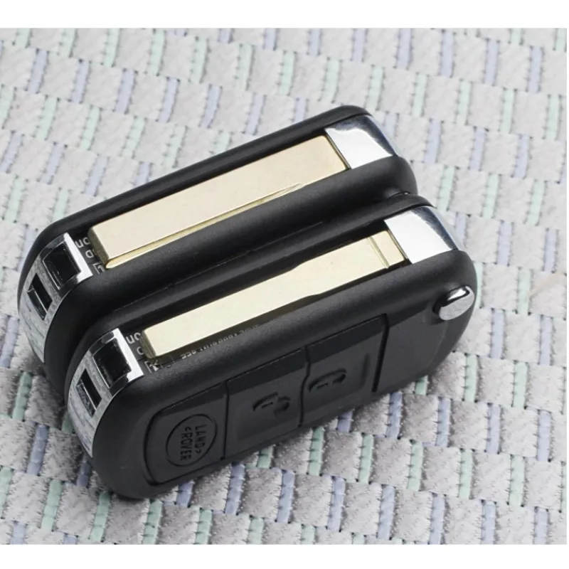 Flip Remote Car Key Shell Key Case Car Key Shell Key Cover Folding Car Key Shell Fob Cover For Land Rover For Discovery 3 LR3 Range Rover Sport Vouge 2005-2010 3 Buttons Fob Case