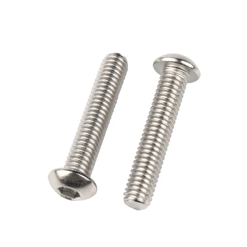 Hexagon socket head screw 10/50pcs M2 M2.5 M3 M4 M5 304 A2-70 Stainless Steel ISO7380 L = 3-20mm