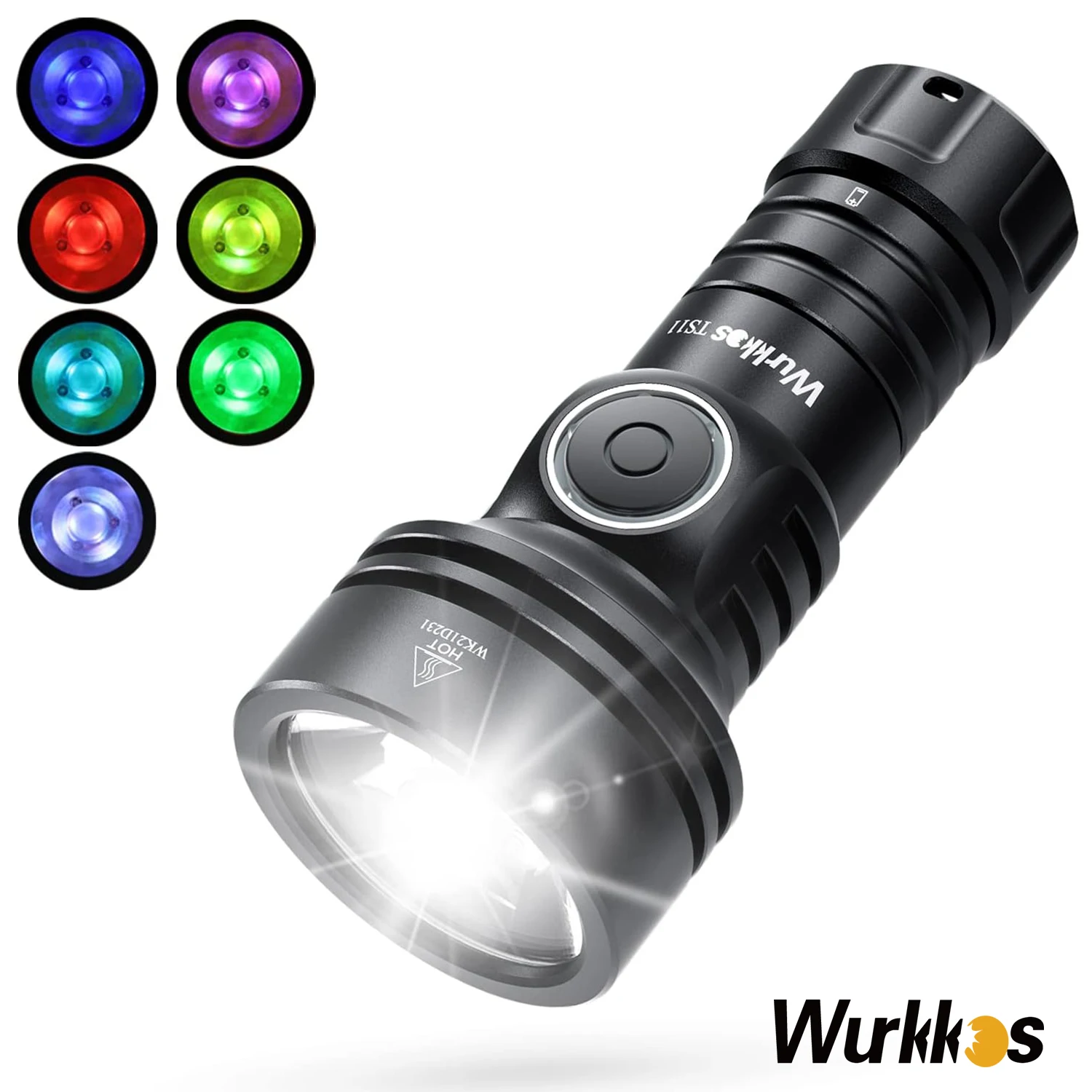 Wurkkos TS11 Mini 18350 Taschenlampe USB C Wiederaufladbare EDC SFT40 Taschenlampe Leistungsstarke 2000LM RGB Hilfs IP68 Wasserdichte Anduril 2,0