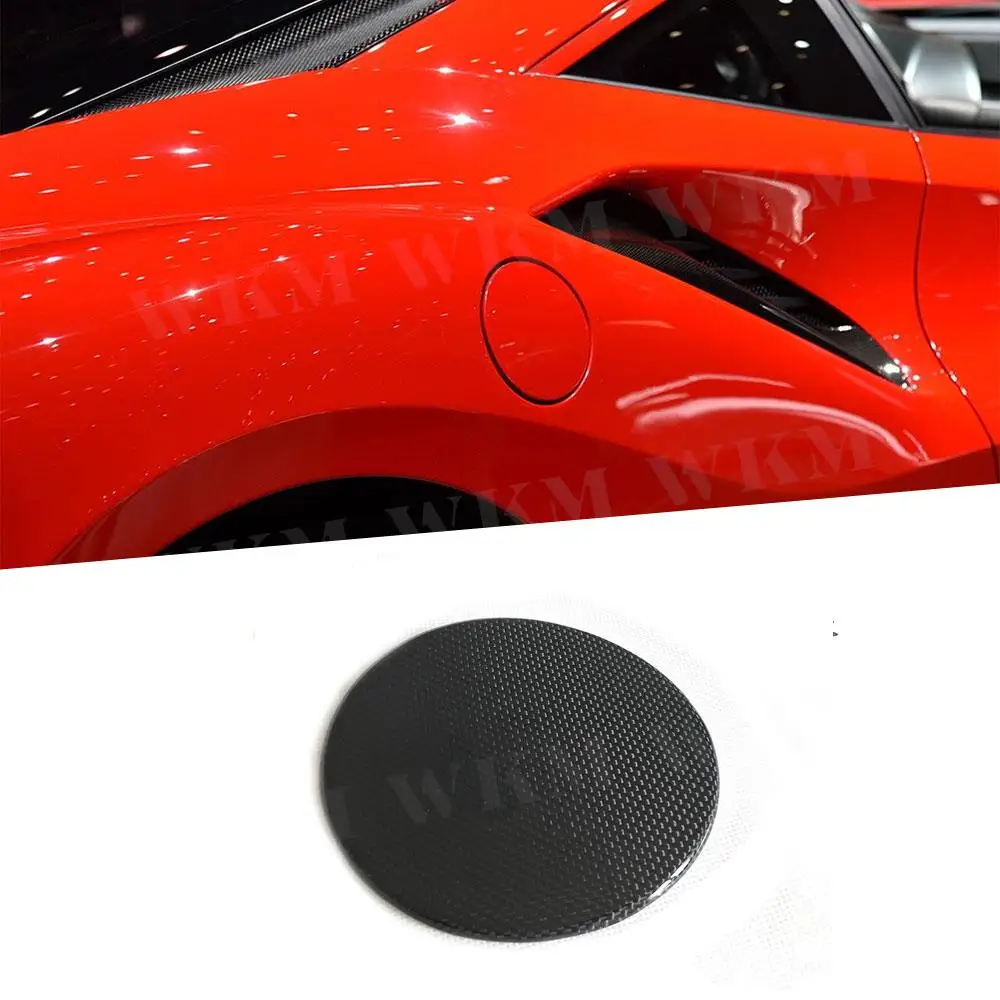 

1PC Dry Carbon Fiber Fuel Cap Cover For Ferrari 488 N Style 2015-2018 Gas Oil Tank Car Accessories