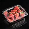 100pcs Disposable Transparent Box with Lid Plastic Fruit Cutting Fruit take Box Rectangular Food Box, Pastry Cake Packaging Box 5