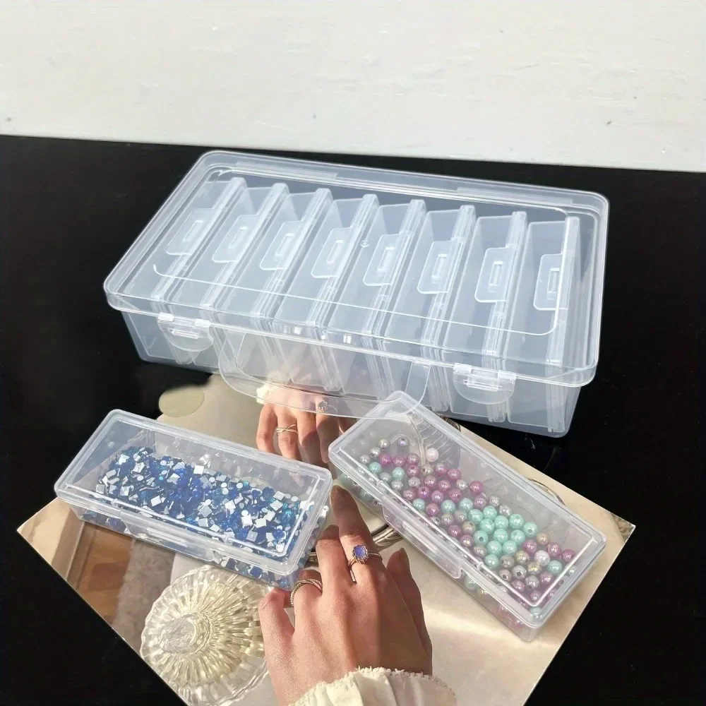 6/8/12 grid of DIY beading craftsdiamond paint bead, jewelry products display box, parts tool small accessories storage box