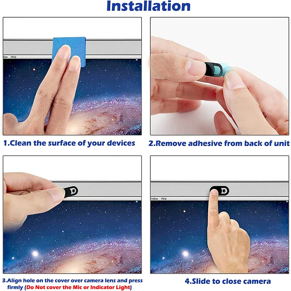 Privacy Slider Covers - Anti-Spy Webcam and Camera Protection for Laptops, Tablets, and Mobile Phones