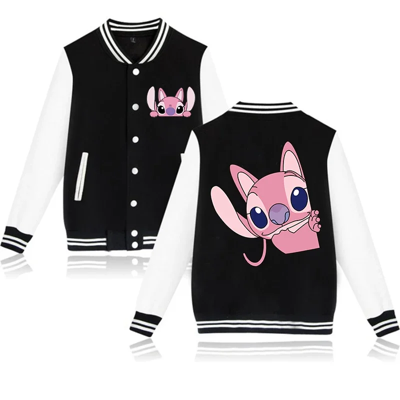 Disney Lilo & Stitch Jacket Hoodies Women Funny Mange Baseball Jacket Sweatshirt Gothic Graphic Y2k Streetwear Clothes Female 5