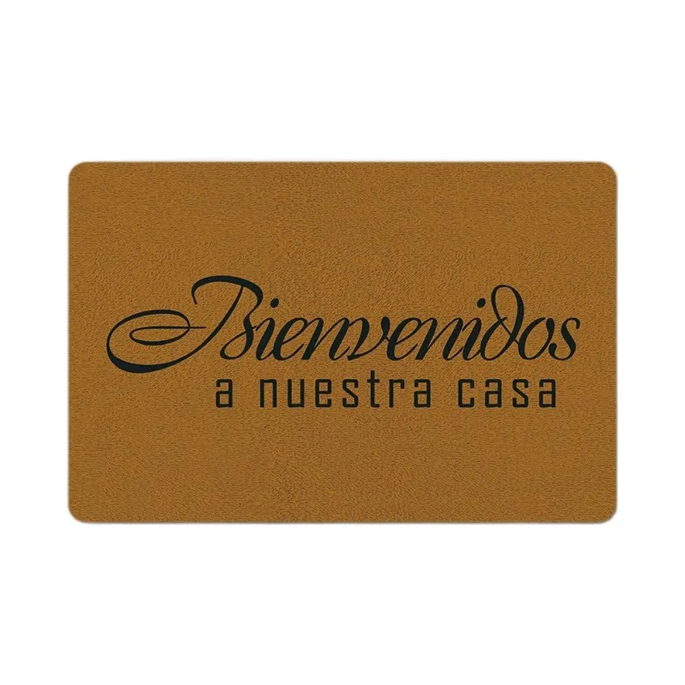 

"Bienvenidos a Nuestra Casa" Spanish Door Mat Welcome To Our Home Housewarming Gift Entrance Floor Mat Non-slip Rubber Backing