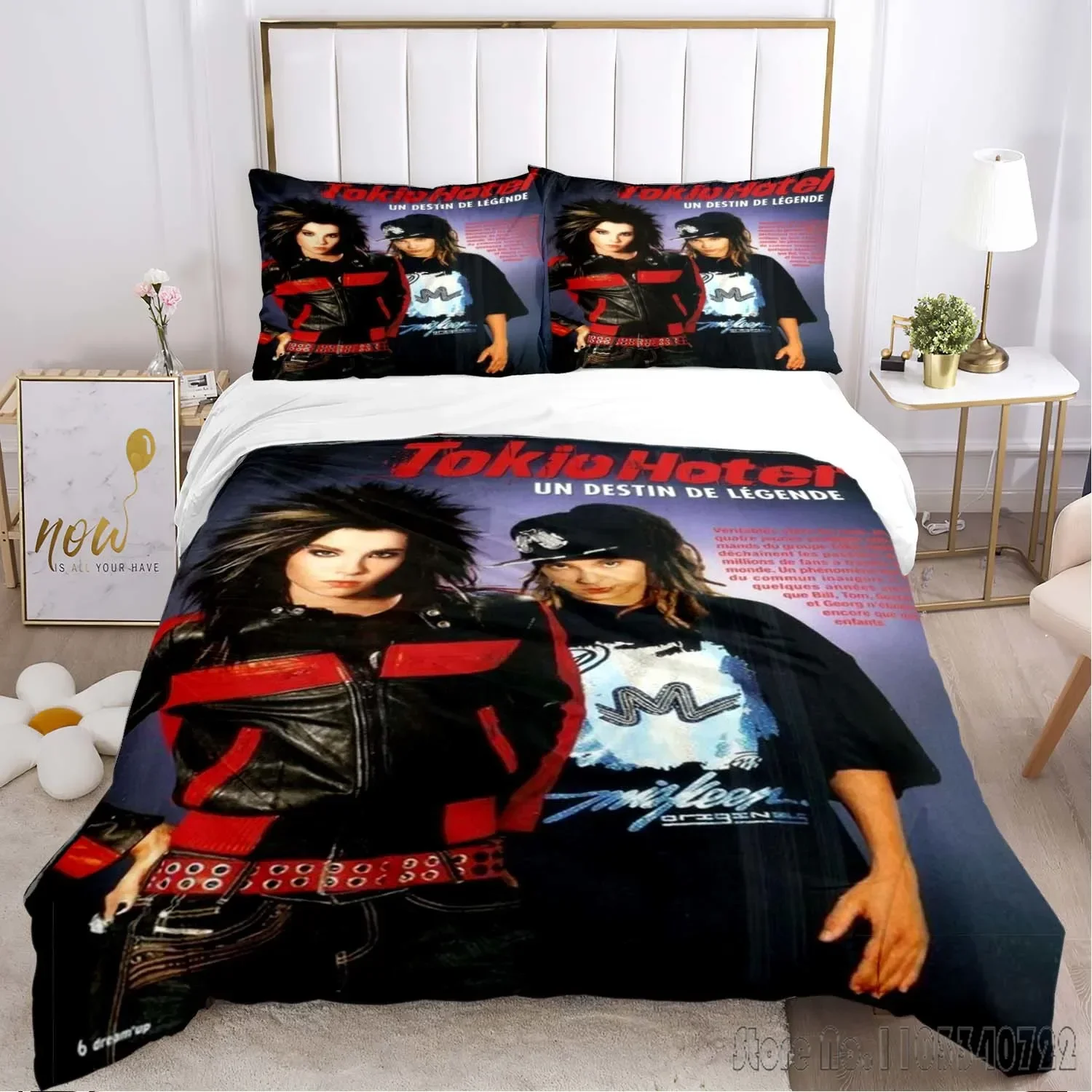 Tokio Hotel Bedding Set Single Twin Duvet Cover Set HD Comforter Cover for Kids Bedding Sets Bedclothes Bedroom Decor 2