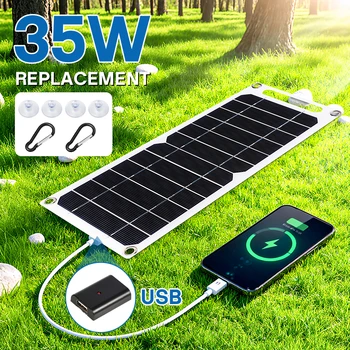 Pannello solare portatile Sunpower 5V 35W con caricatore stabilizzato sicuro USB per telefono Power Bank campeggio esterno casa RV uso regalo