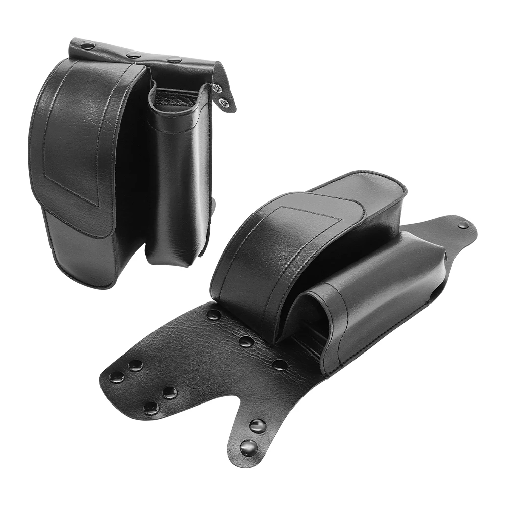Motorcycle Saddlebag Guard Bag Water Bottle Holder For Harley Touring Road King Street Electra Glide FLHR FLTR FLHT Black