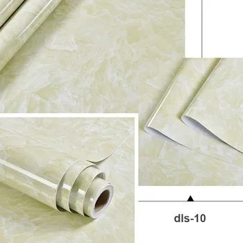 สติกเกอร์หินอ่อนห้องครัวฟิล์มกันน้ํามันเตากันน้ําความชื้น Self-Adhesive วอลล์เปเปอร์เคาน์เตอร์ตู้ Renovation กระเบื้อง 16