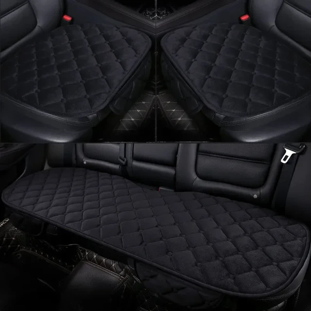 Car Seat Cover Front Rear Flocking Cloth Cushion Non Slide Winter Auto  Protector Mat Pad Keep Warm Universal Fit Truck Suv Van