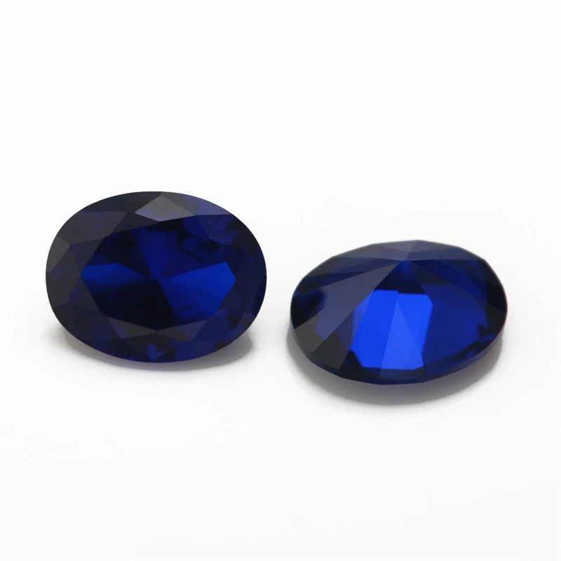 Größe 3x5mm ~ 10x12mm # # # # # # blauer Stein ovaler synthetischer Spinell Edelstein Edelstein für die Schmuck herstellung – Detail 3