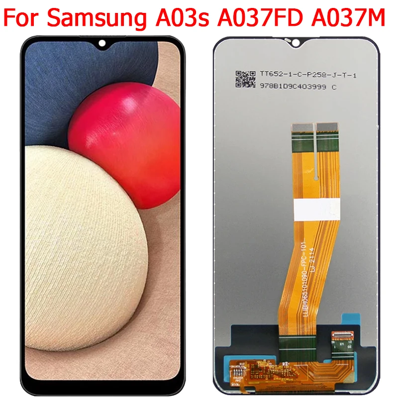 

ЖК-дисплей 6,5 дюйма для Samsung A03s A037F A037M A037G, сенсорная панель с рамкой и дигитайзером в сборе, оригинал