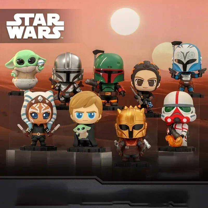 Hot Toys Star Wars Mandalorian Stormtrooper Cosbi Blind Box Mini Collection Decoration Bobble Head Anime Figures Model Doll Gift