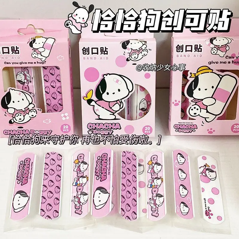 

Pochacco Sanrio Plush Kawaii Cartoon Cute Waterproof Band-Aid To Stop Bleeding Anime Plush Toys for Girl Kids Toys Birthday Gift