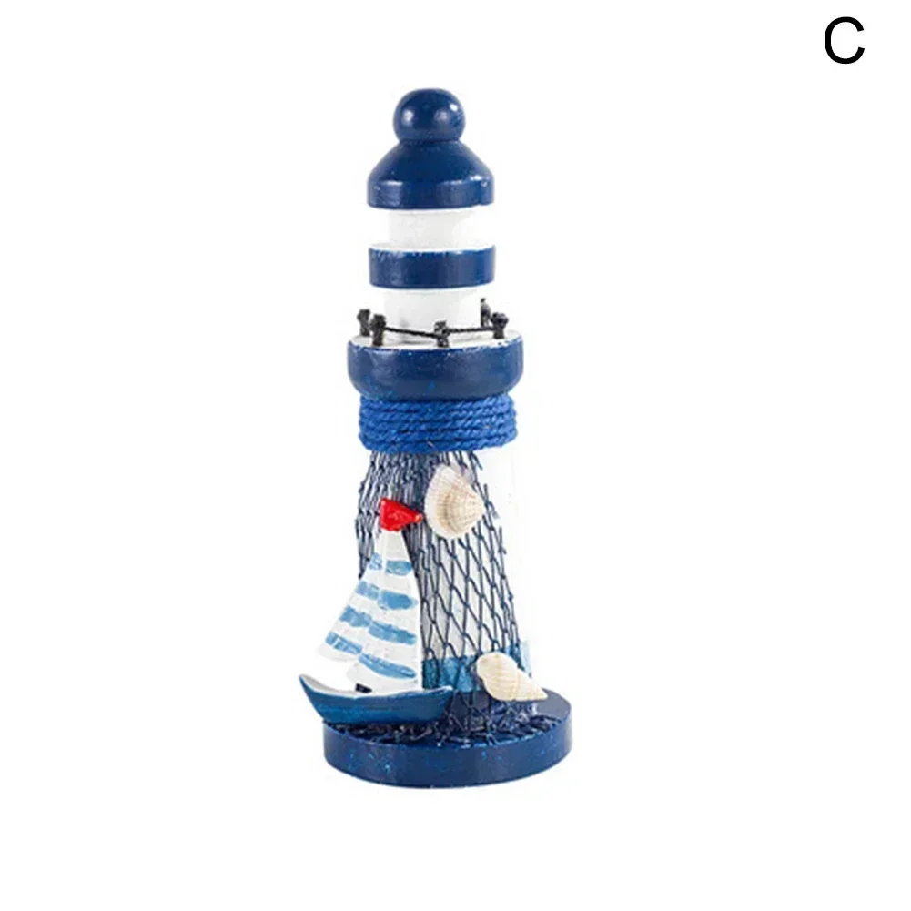 Nautical Lighthouse Ornament Bathrooms Beach-themed Desktop Handmade Beach Decor,ornament crafts