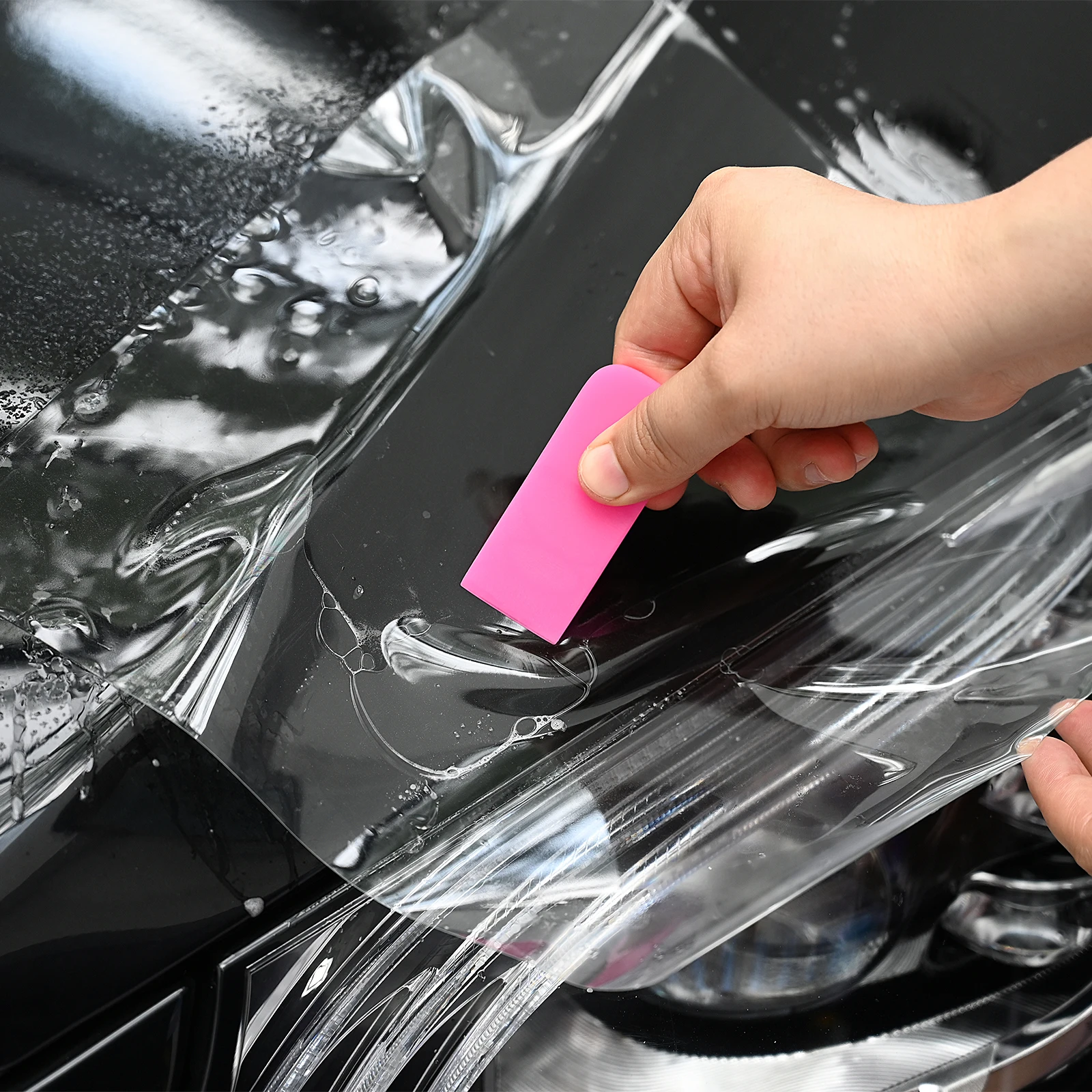 turtle wax ice EHDIS Pink Rubber Scraper Soft PPF Wrapping Car Tools Wash Accessories Vinyl Tint Window Film Glass Water Removal Card Squeegee best ways to clean car seats